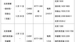 受疫情影響|國航調(diào)整中美航線:保留北京至洛杉磯、紐約、舊金山、華盛頓航線